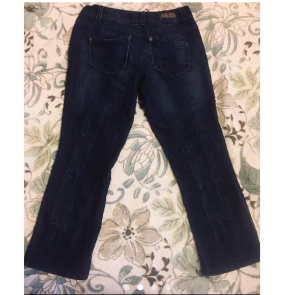 Dark Blue Denim Jeans Capri Style - Picture 4 of 12